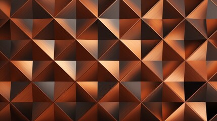 Obraz premium This stylish geometric pattern showcases overlapping rhombuses in a brushed copper color, perfect for contemporary backgrounds in trendy designs