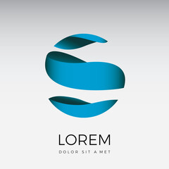 
Abstract vector logo design forming a Sphere, good for business, company and community