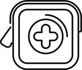 Obraz premium This icon of a first aid kit is perfect for representing medical care and emergency preparedness