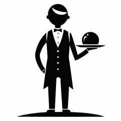Waiter Black silhouette