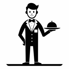 Waiter Black silhouette