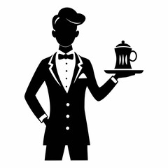 Waiter Black silhouette