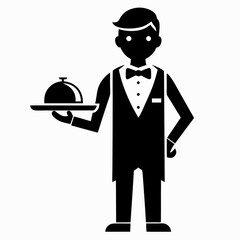 Waiter Black silhouette
