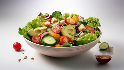 Healthy Salad Bowl on White