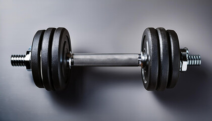 Naklejka premium Dumbbell on Grey
