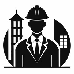 Architect Black silhouette