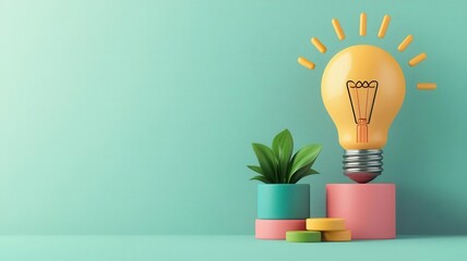 Business planning session, strategic objectives, 3D illustration