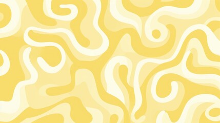 This geometric pattern showcases abstract meanders in light yellow shades, creating a visually appealing backdrop perfect for modern designs
