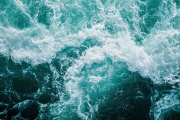 Ocean water background with foam. Ocean water splash. Not a calm , ai