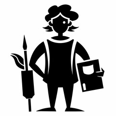 Artist Black silhouette