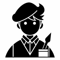 Artist Black silhouette