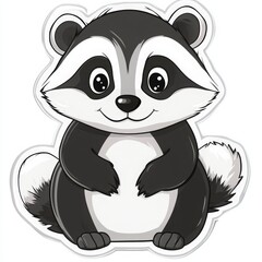 Naklejka premium cute badger sticker
