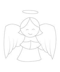 Angel coloring page for kids