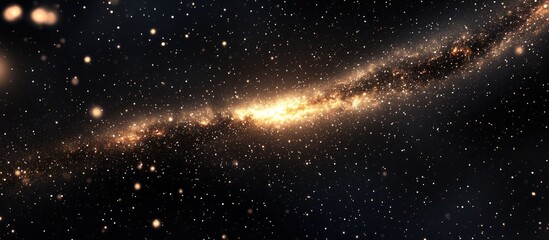 Fototapeta premium 3D cartoon depiction of the Milky Way galaxy featuring stars and space dust in the universe captured with a long exposure showcasing grain