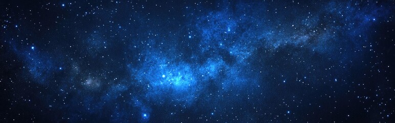 3D cartoon depiction of a dark blue night sky scattered with numerous stars featuring the Milky Way in the cosmic backdrop