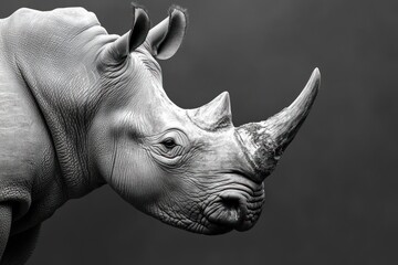 Obraz premium Portrait of a White Rhino
