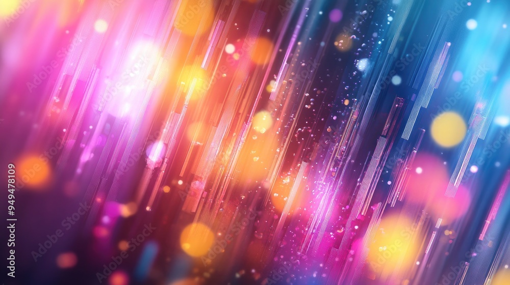 Poster futuristic abstract background with blurred motion and soft lights creating a vibrant and dynamic at