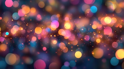 Obraz premium Vibrant shimmering out of focus backdrop resembling a night sky