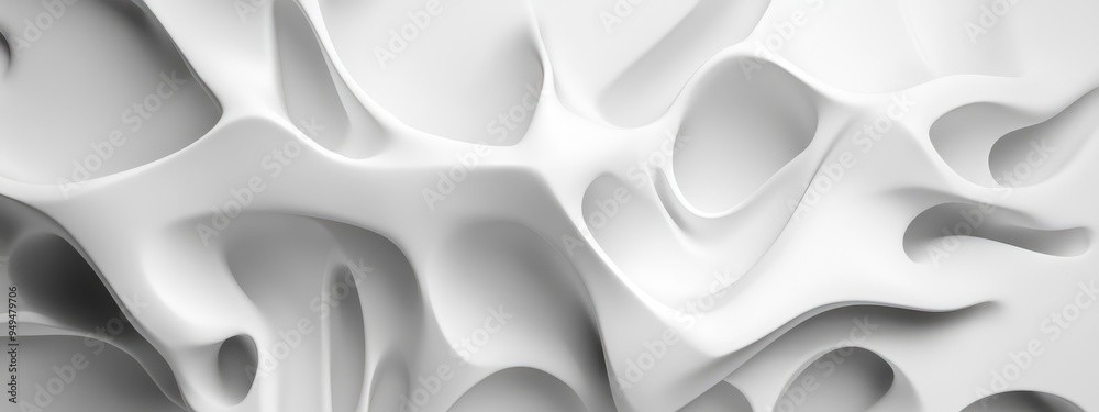 Aufkleber Abstract white background with 3D rendering and illustration