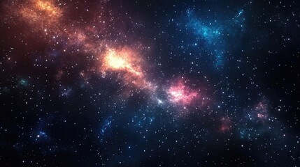 Stars in a galaxy within the vastness of space