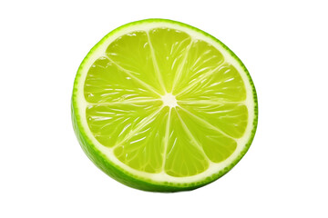 Freshly Sliced Lime on Cutting Board