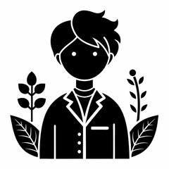 Biologist Black silhouette