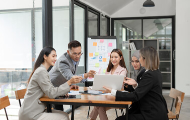 Asia business meeting   consultations of business people in the company's meeting room. 