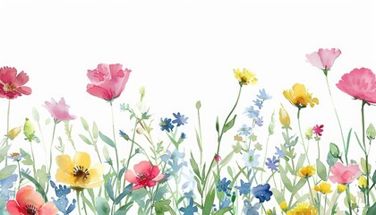 Creative greeting cards blank template for text of a flower garden