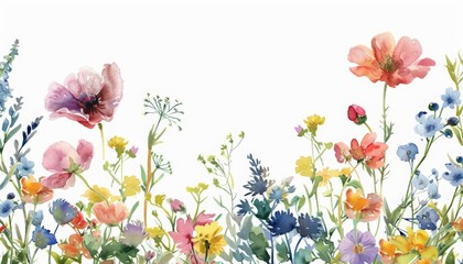 Fototapeta premium Creative greeting cards blank template for text of a flower garden