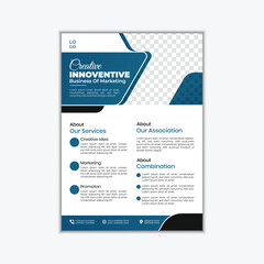 attractive corporate business flyer design template