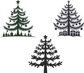 christmas tree with snow