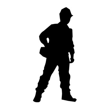 recommend clip art: Silhouette of a Man at Work
