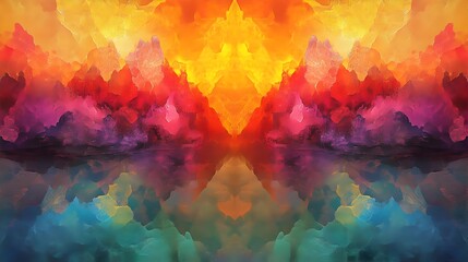 Fototapeta premium Captivating Kaleidoscopic Dream World with Vibrant Iridescent Patterns and Mesmerizing Optical Illusions