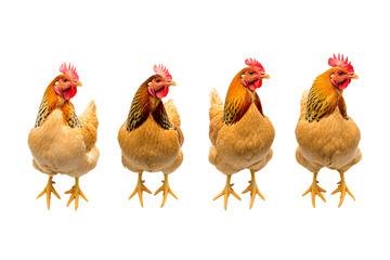 Fototapeta premium Set of chicken on transparent background