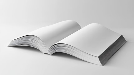 Open Blank Book Pages Generative AI