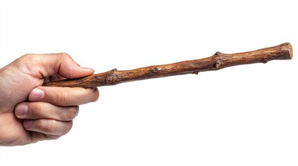 Hand Holding a Wooden Stick Generative AI