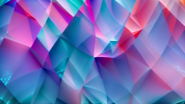 geometric abstract background with blue pink 3d shapes, movement of transformation, deformation. minimalistic design for technological processes, science, education. loop animation. seamless footage.