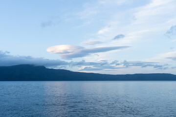 夕方の十和田湖