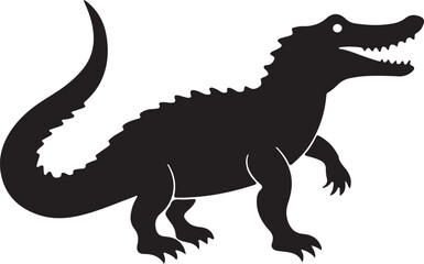 Obraz premium crocodile isolated Vector, crocodile Silhouette, crocodile icon set, crocodile logo ,Vector illustration, Vector Graphic, EPS 10 , clip art work,
