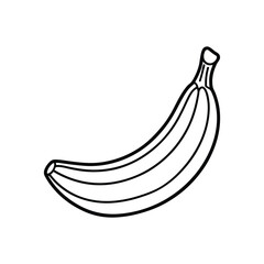 Fruit banana icon thin line art illustration. Banana black outline vector icon, single fruit icon