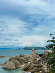 Hin Ta (Grandfather rocks) is located at the south end of Lamai Bay, Koh samui, Thailand. A part of all Koh Samui day tours. The rocks are famous because they look like male genitalia.