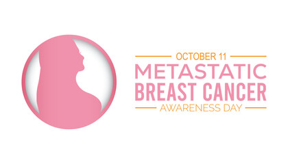 Metastatic Breast Cancer Awareness Day is observed every year on October. Medical Healthcare Awareness concept. background, placard, banner template Vector illustration design.