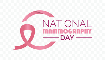 National Mammography Day is observed every year on October. Medical Healthcare Awareness concept. background, placard, banner template Vector illustration design.