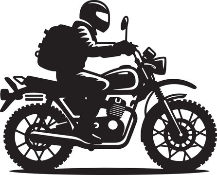 Silhouette of a motorcycle