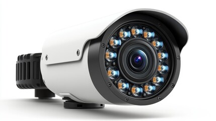 High-Resolution Security Camera with Infrared LED Lights Generative AI