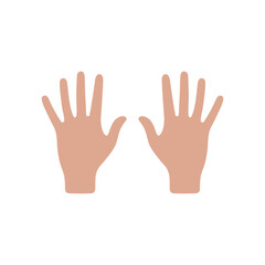 Hand icon on white background. Vector illustration in trendy flat style