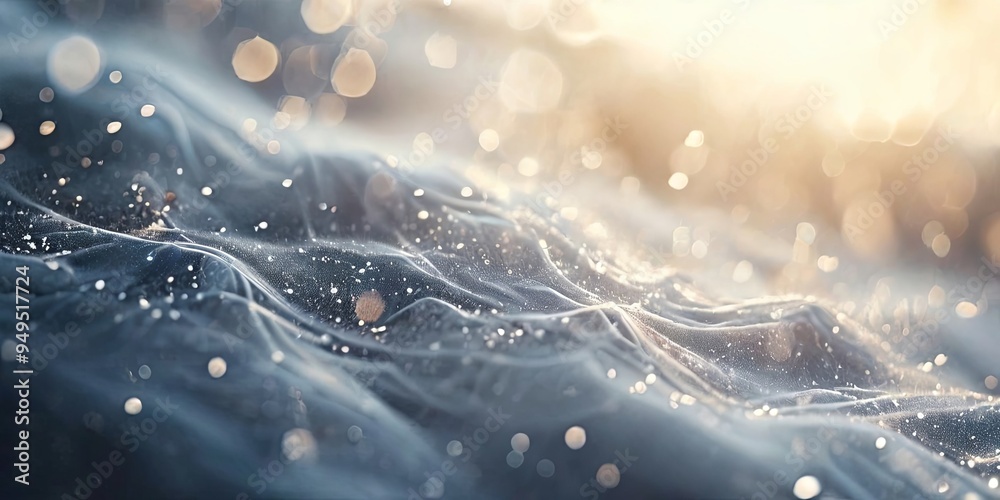 Poster the image is of a body of water with a lot of bubbles and a lot of light