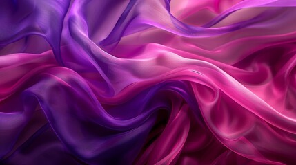Obraz premium Elegant silk in vibrant purple and pink hues dancing in motion with energy and style.