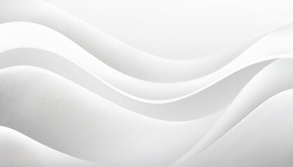 Fototapeta premium Abstract white wave background. Minimal white graphic wallpaper. 2D Illustration. Smooth white wave background