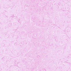 Fototapeta premium Delicate pink floral swirl pattern on a soft background.